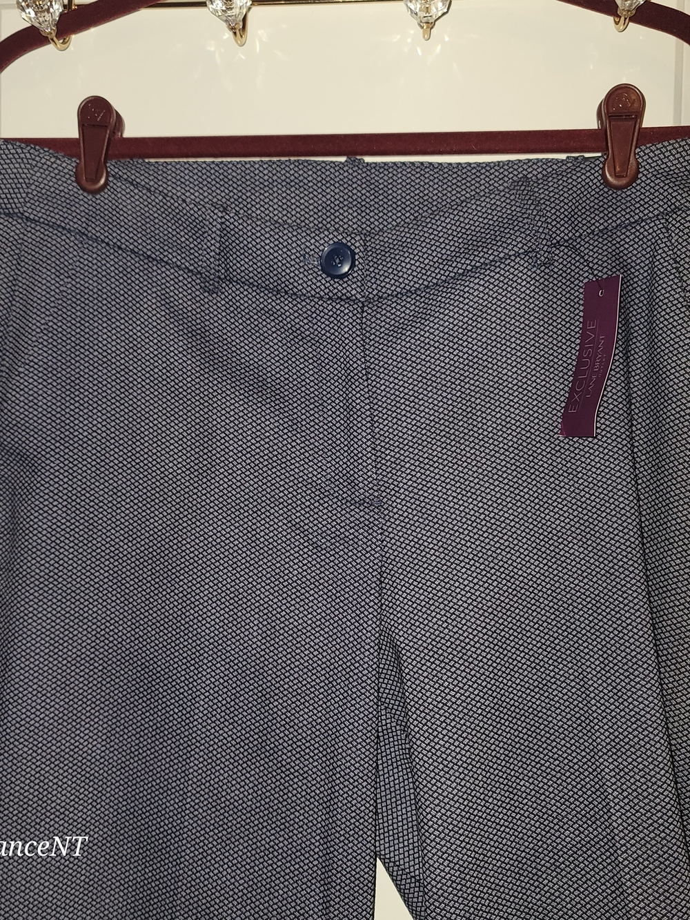 Lane Bryant Navy Blue Micro-Pattern Dress Pants Sz: 14 - Picture 3 of 6
